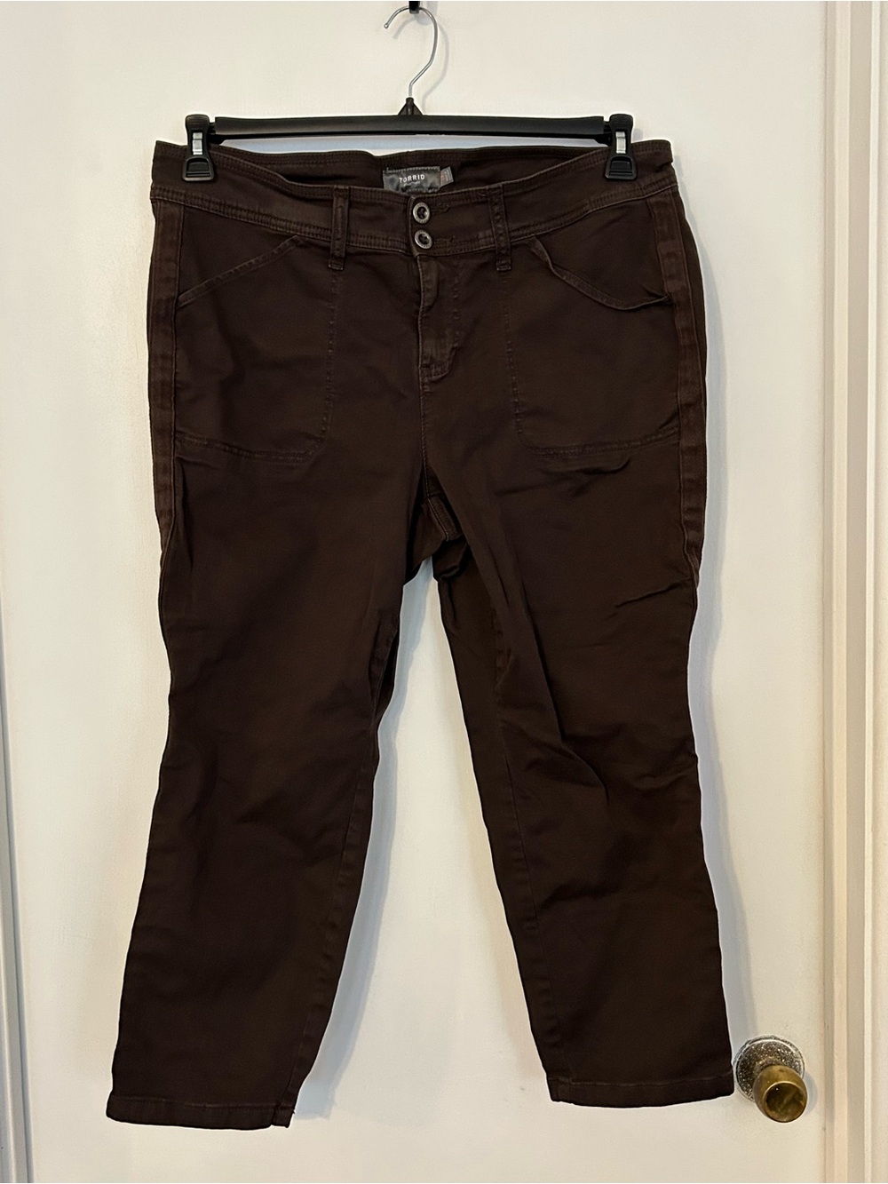 Torrid Chocolate Brown Stretch Utility Pants